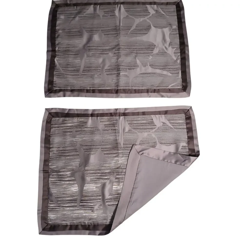 Simply Vera Wang 2 Set Pillow‎ Shams Purple MAUVE Standard Pillowcase Luxe Sheen